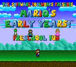 Mario's Early Years - Preschool Fun: tela de título