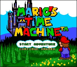Mario's Time Machine: tela de título