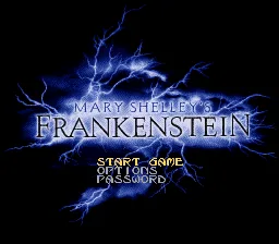 Mary Shelley's Frankenstein: tela de título