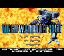 MechWarrior 3050: tela de título
