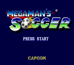Mega Man Soccer: tela de título