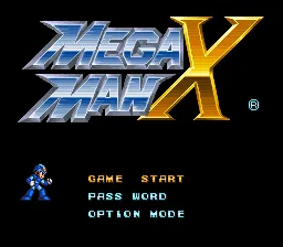 Mega Man X: tela de título