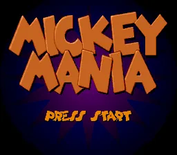Mickey Mania - The Timeless Adventures of Mickey Mouse: tela de título