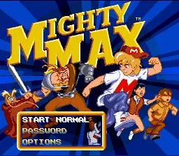 Mighty Max: tela de título