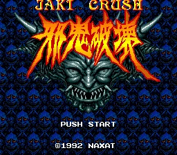 Naxat Super Pinball - Jaki Crush: tela de título