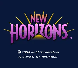 New Horizons: tela de título