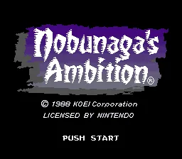 Nobunaga's Ambition: tela de título