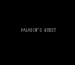 Paladin's Quest: tela de título