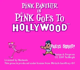Pink Goes to Hollywood: tela de título