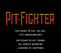Pit-Fighter: tela de título