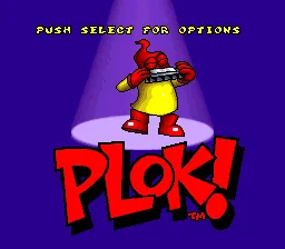 Plok: tela de título