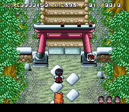 Pocky & Rocky 2: gameplay