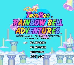 Pop'n TwinBee - Rainbow Bell Adventures: tela de título