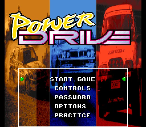 Power Drive: tela de título