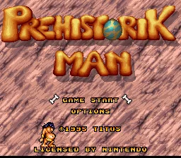 Prehistorik Man: tela de título