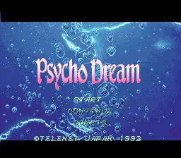 Psycho Dream: tela de título