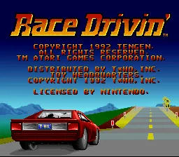 Race Drivin': tela de título