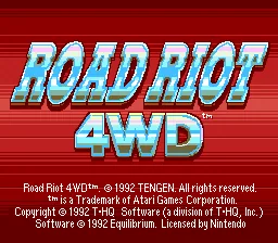 Road Riot 4WD: tela de título