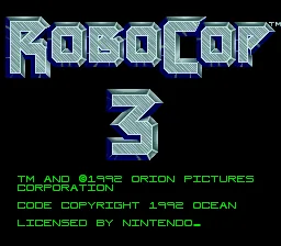 RoboCop 3: tela de título