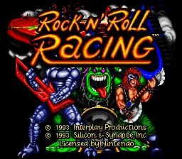 Rock N' Roll Racing: tela de título