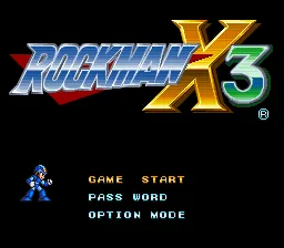 Rockman X3: tela de título