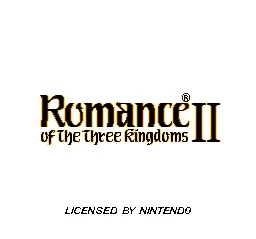 Romance of the Three Kingdoms II: tela de título