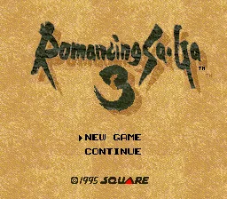 Romancing Sa-Ga 3: tela de título