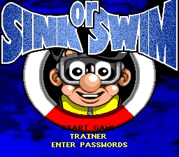 S.O.S - Sink or Swim: tela de título