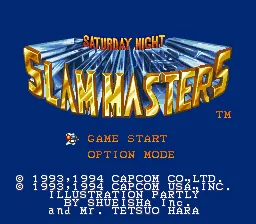Saturday Night Slam Masters: tela de título
