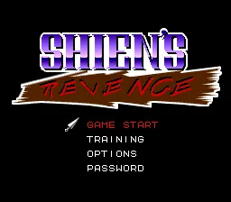 Shien's Revenge: tela de título