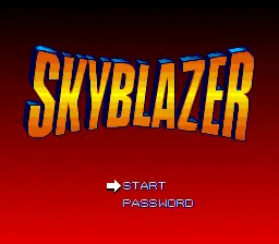 Skyblazer: tela de título