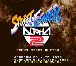 Street Fighter Alpha 2: tela de título
