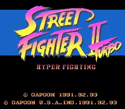 Street Fighter II Turbo: tela de título