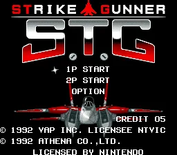 Strike Gunner S.T.G: tela de título