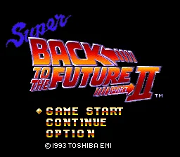 Super Back to the Future Part II: tela de título
