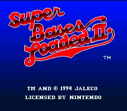 Super Bases Loaded 2: tela de título