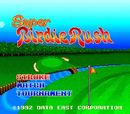 Super Birdie Rush: tela de título