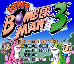 Super Bomberman 3: tela de título