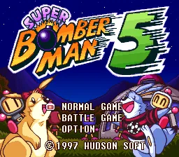 Super Bomberman 5: tela de título