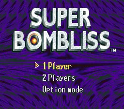 Super Bombliss: tela de título