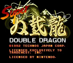 Super Double Dragon: tela de título
