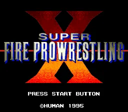 Super Fire Pro Wrestling X: tela de título