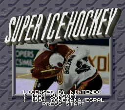 Super Ice Hockey: tela de título