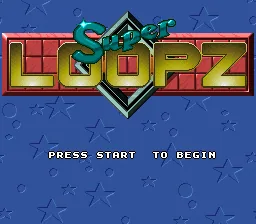 Super Loopz: tela de título