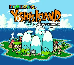Super Mario World 2 - Yoshi's Island: tela de título