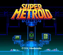 Super Metroid: tela de título