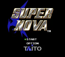 Super Nova: tela de título