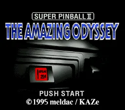 Super Pinball II - The Amazing Odyssey: tela de título
