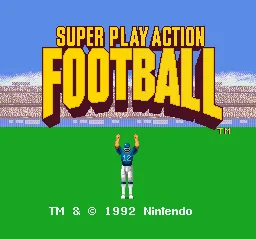 Super Play Action Football: tela de título