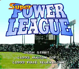 Super Power League: tela de título